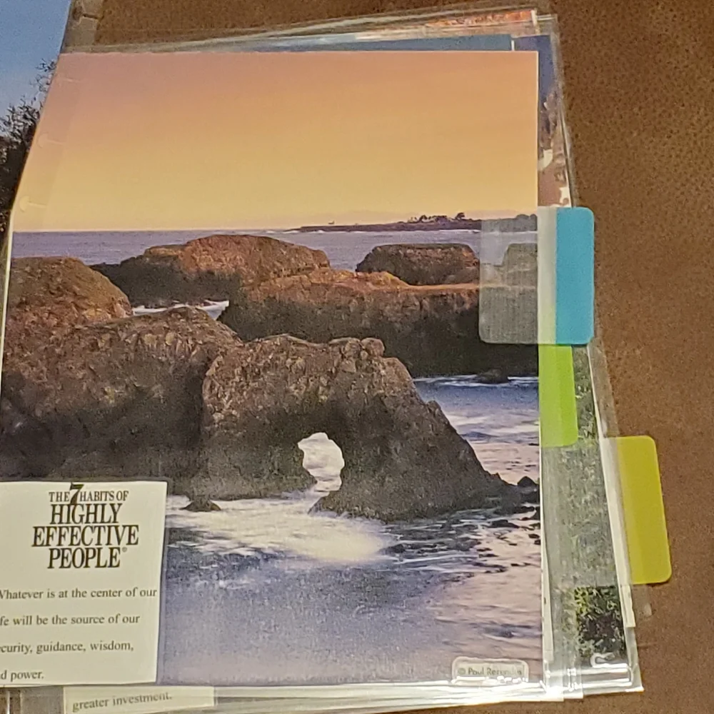 Homemade cover & five dashboards/dividers for a classic size disc bound planner